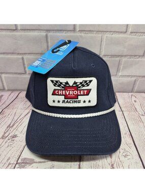 NWT Chevrolet Racing Snapback Hat Cap Blue Rope Patch GM Licensed Product